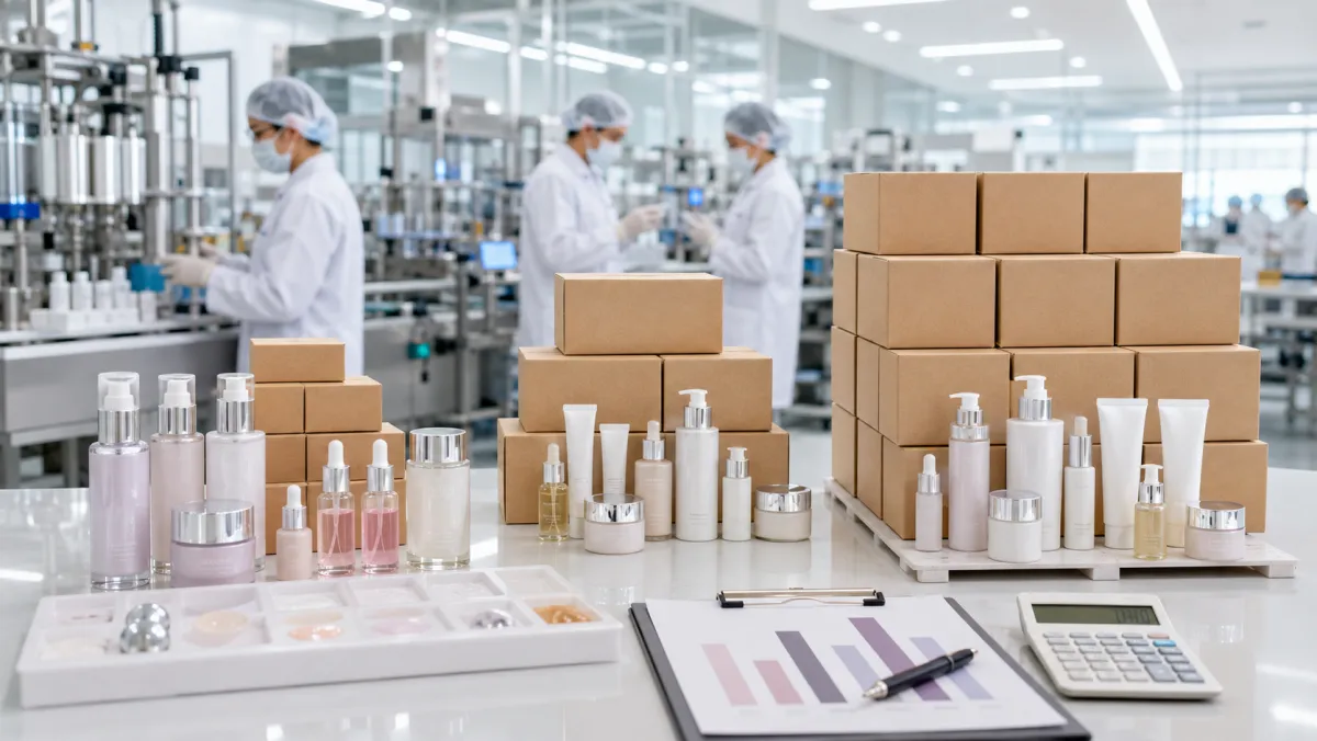Bulk Korean cosmetics units representing OEM minimum order quantities